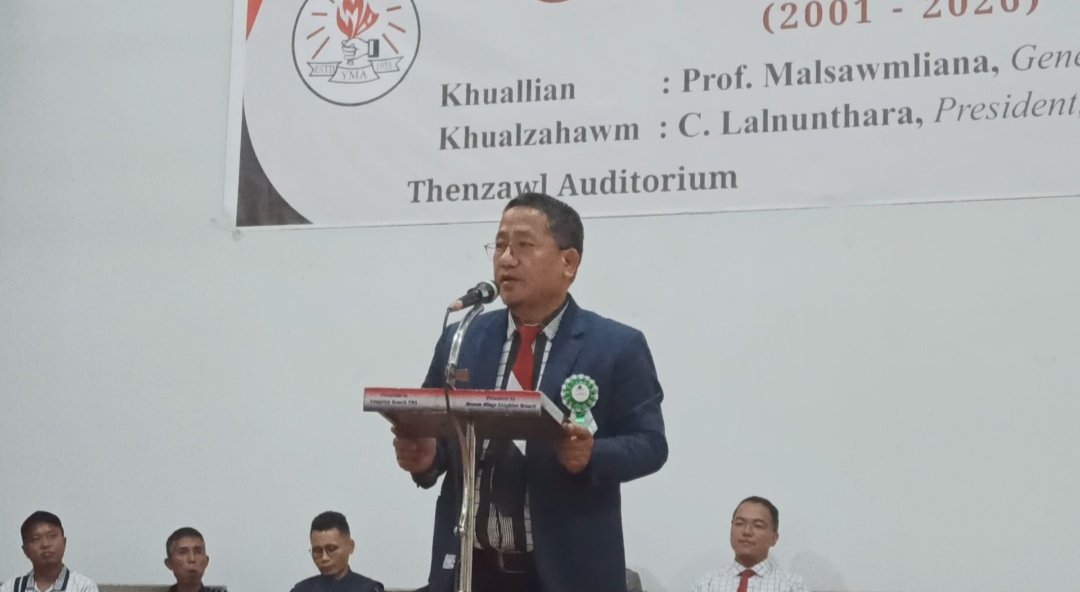 "Mizoten Pathian thilthlawn pek kan neih zingah chuan YMA hi a ropui ber te zinga mi a ni" Prof. Malsawmliana, General Secretary CYMA